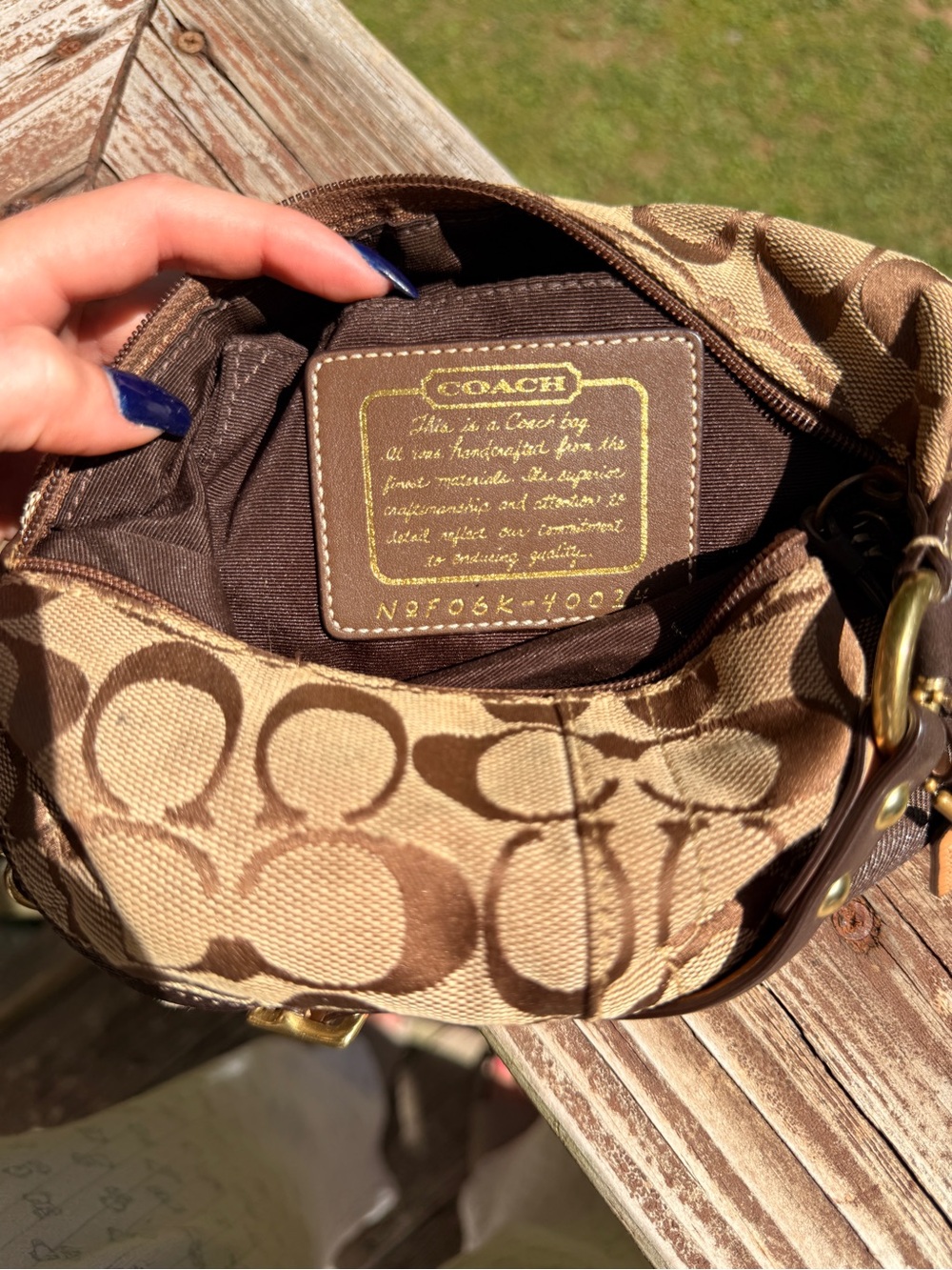 Vintage Coach Signature Demi Pouch Baguette (2006) - Picture 4 of 5